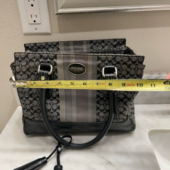 Coach Monogram Black and Gray Satchel - Picture 4 of 11